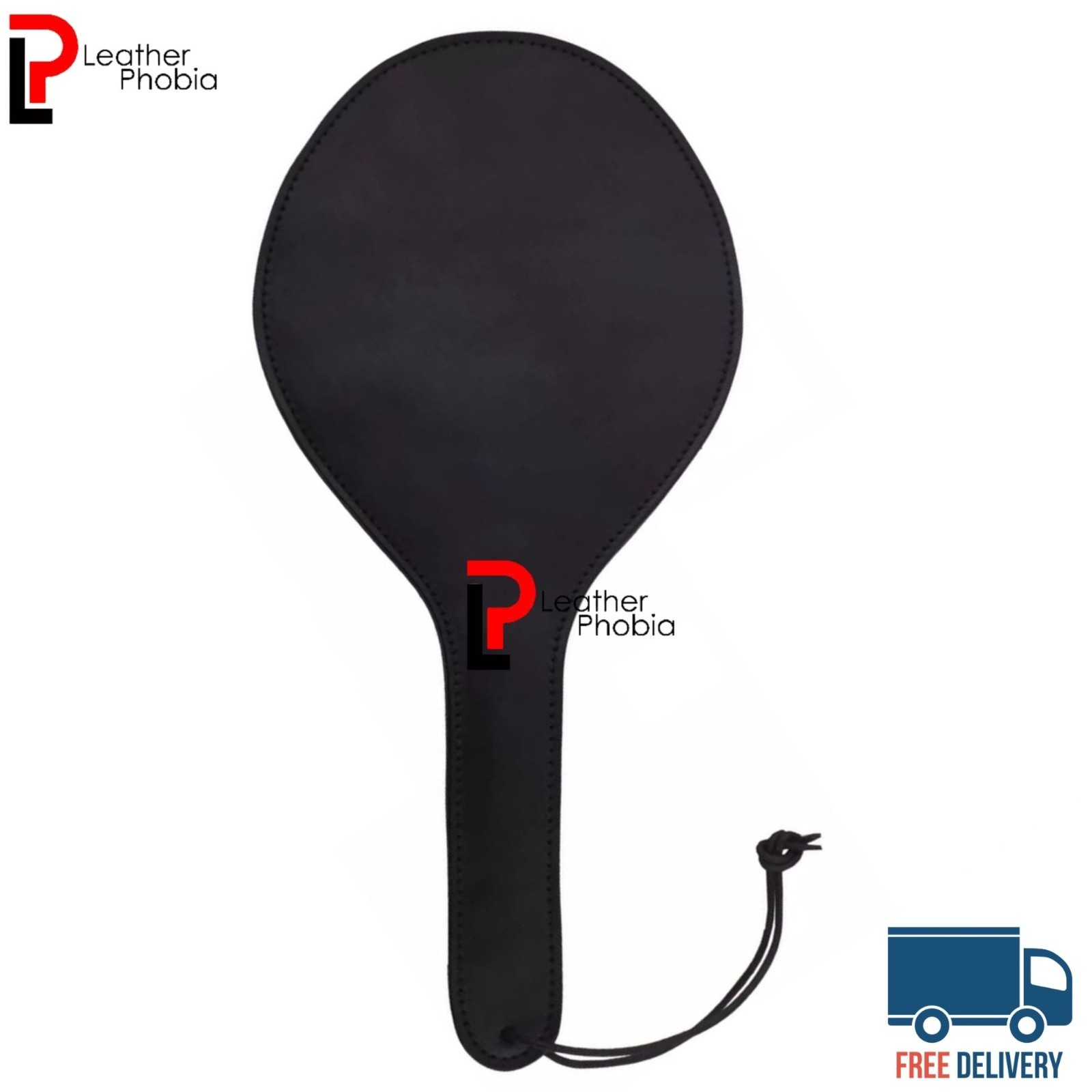 Genuine Leather Paddle BDSM Slapper Handmade Cowhide Black Fetish Adult Toy
