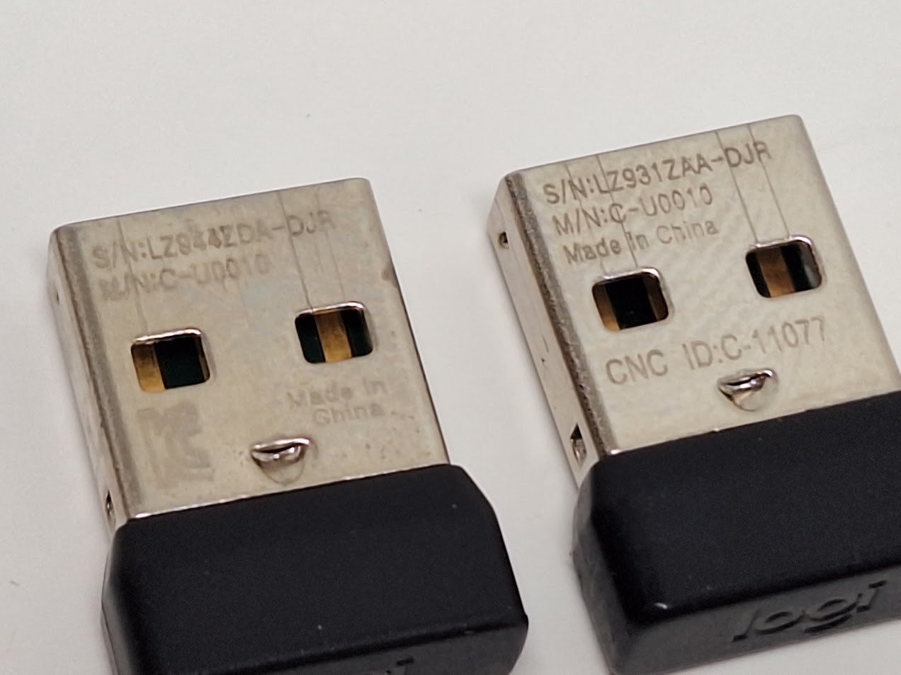 2 OEM Logi C-U0010 Non-Unifying USB Receiver Dongle