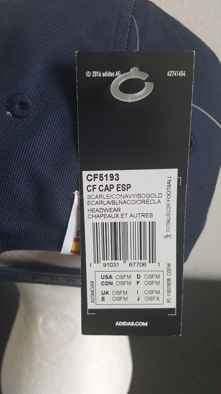 Adidas Cap / Hat CF5193 España Snapback Spain Red Blue