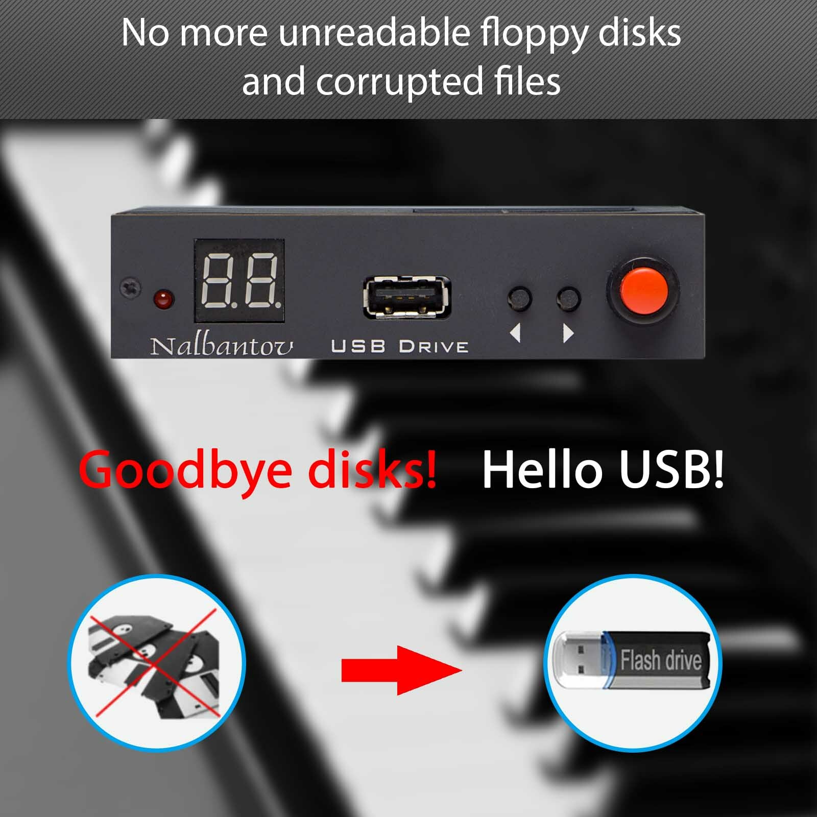 Nalbantov USB Floppy Disk Drive Emulator N-Drive 100 RB for Technics SX-FA1