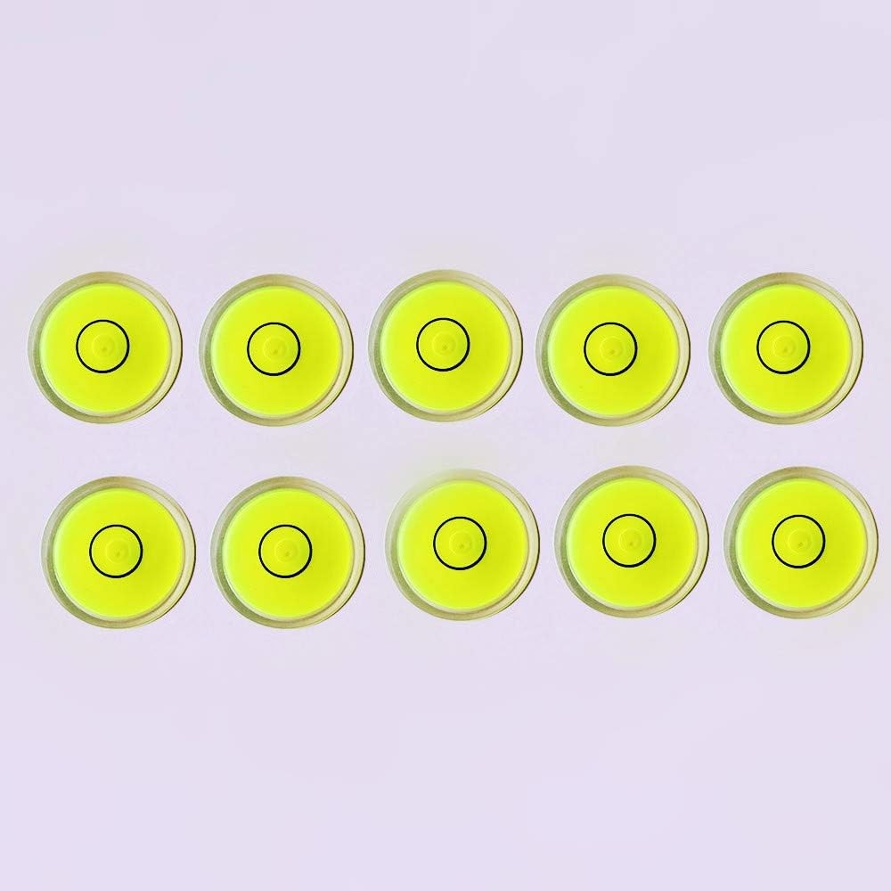 10pcs Bubble Spirit Level Degree Mark, 10x6mm Mini Circular Bullseye Level Incli