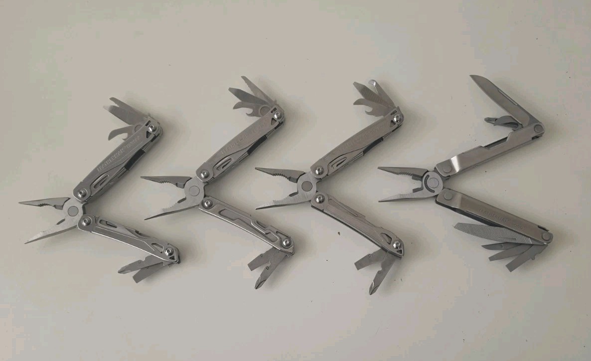Leatherman Wingman/Sidekick/Bolster/Bond Multi-Tool Stainless Steel Lot of 4