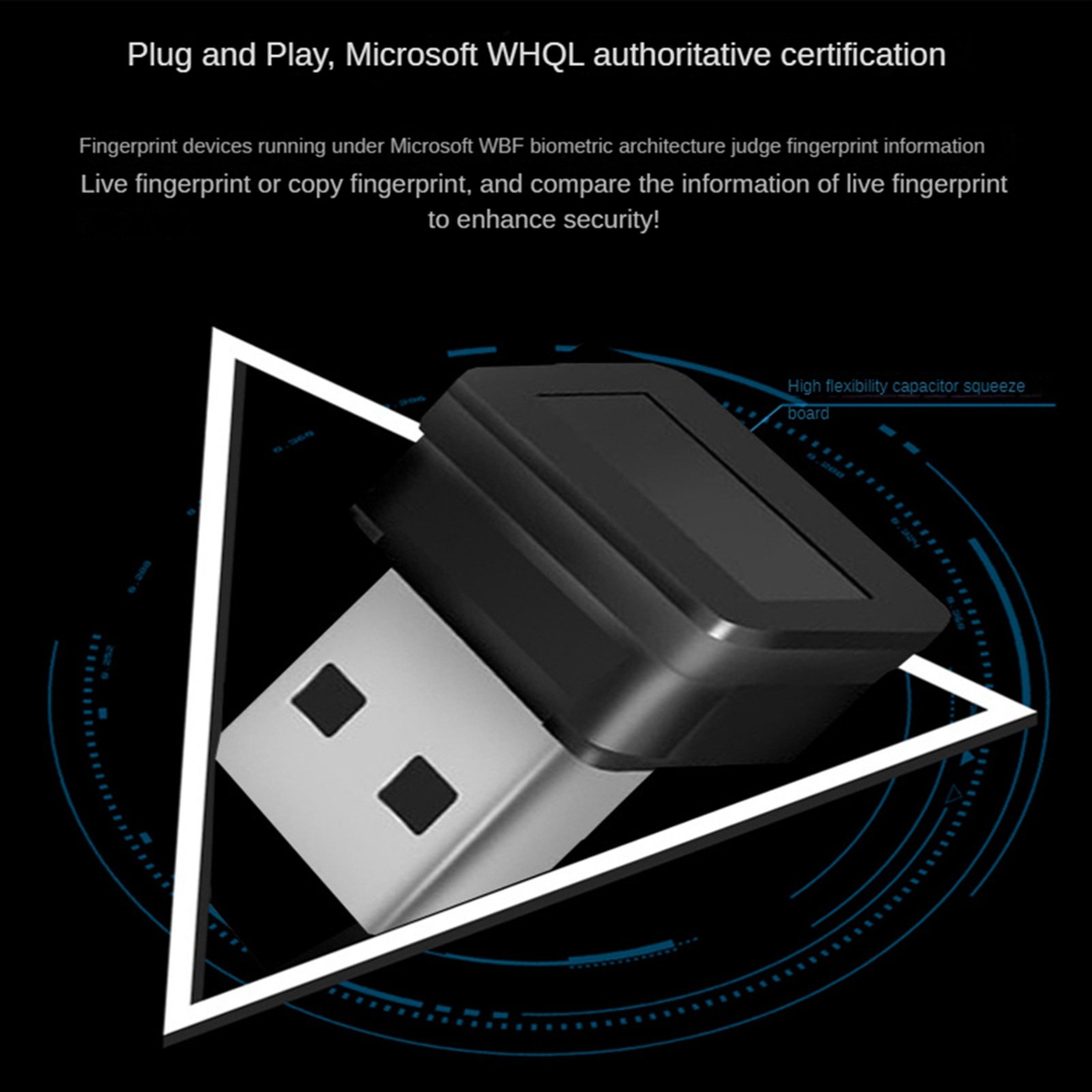 2X USB Fingerprint Reader for 10 Hello Biometrics Security Key H1P45075