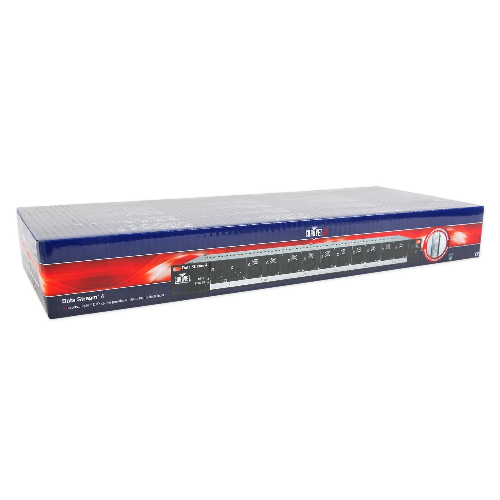 Chauvet DJ Data Stream 4 Datastream 1-4 Optical Splitter 1-Space (1U) Rack Mount