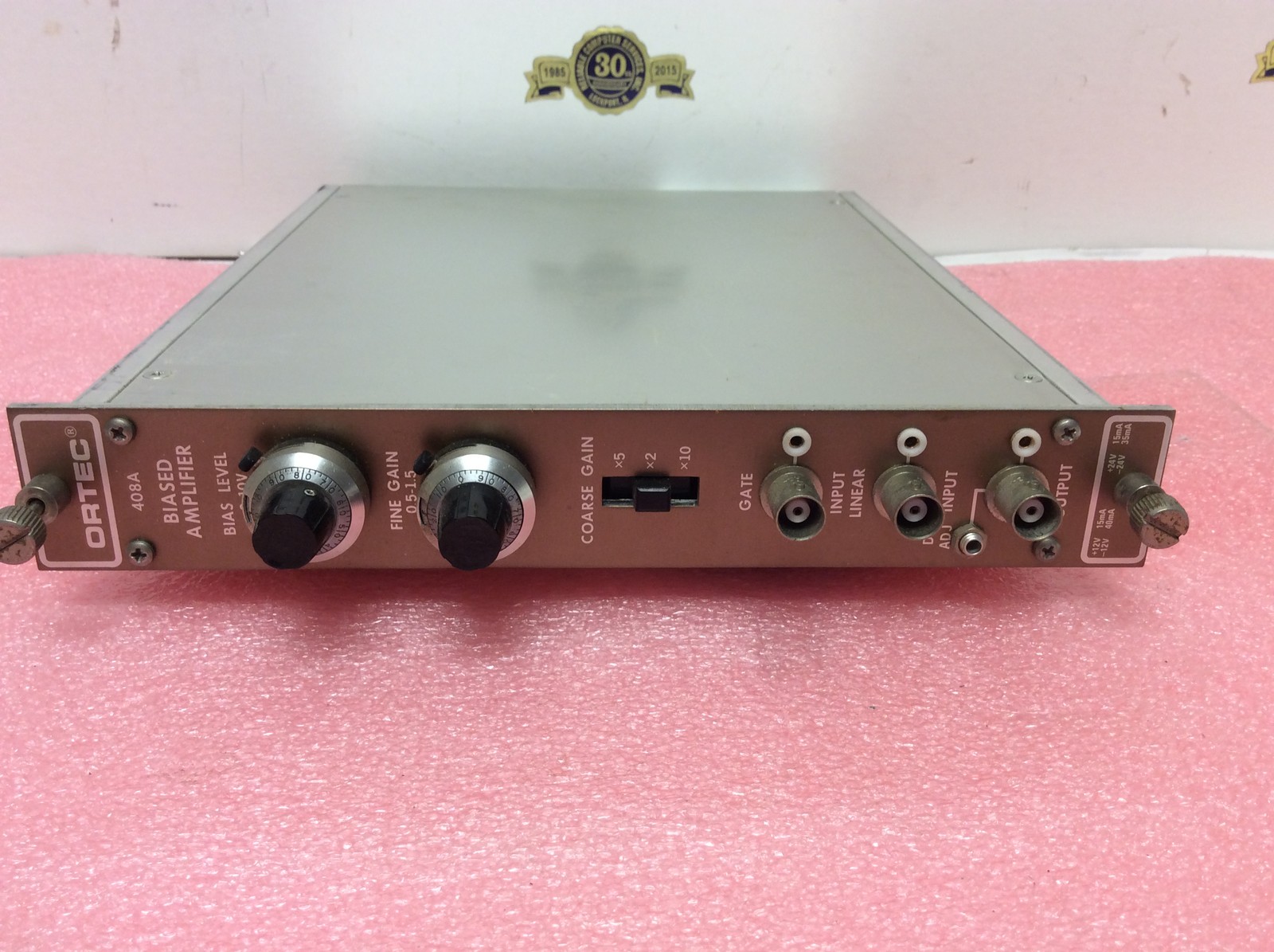 ORTEC EG&G NIM computer module model # 408A BIASED AMPLIFIER Bin Module