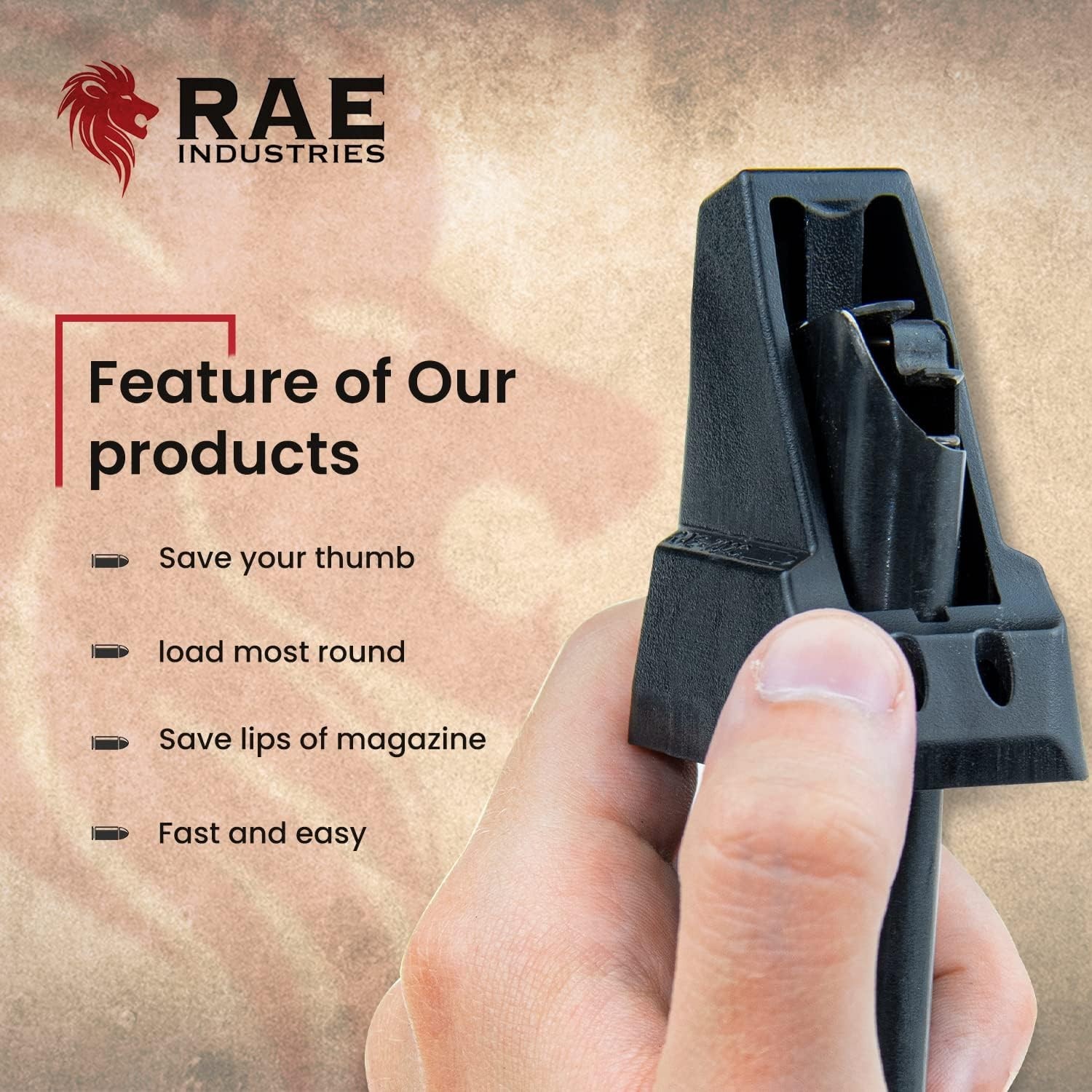 Magazine Speedloader Polymer for 9mm, .45 ACP, 40 Cal Magazines Quick Load