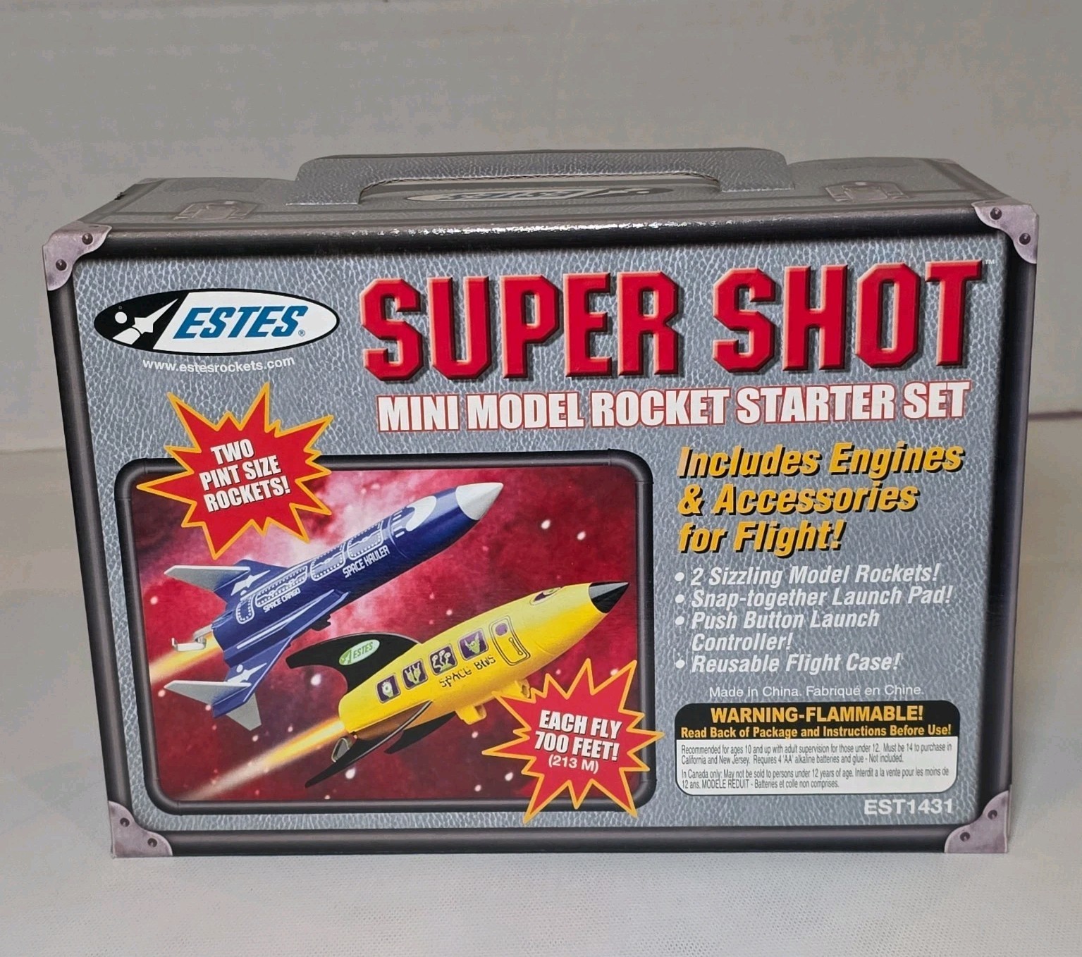 Vintage ESTES Super Shot 5-1/2" Mini Model Rocket Kit Set EST 1431  *NO ENGINES*