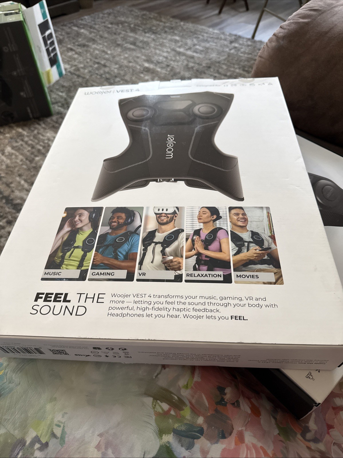 Woojer Vest 4 High-Fidelity Haptics Vest PS5 PS4 Xbox Meta VR Never Used