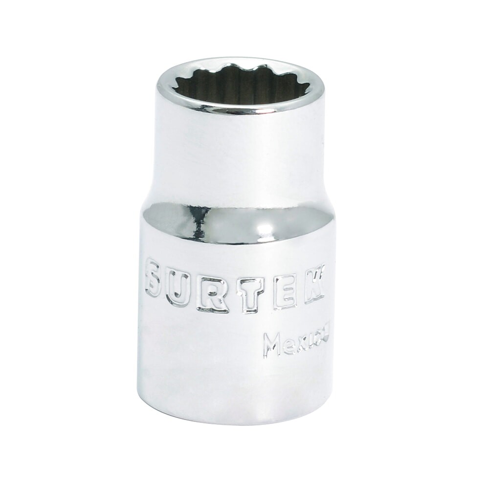 Surtek F5107M 3/8" Drive Standard Socket 12 Point Chrome Finish 7 mm