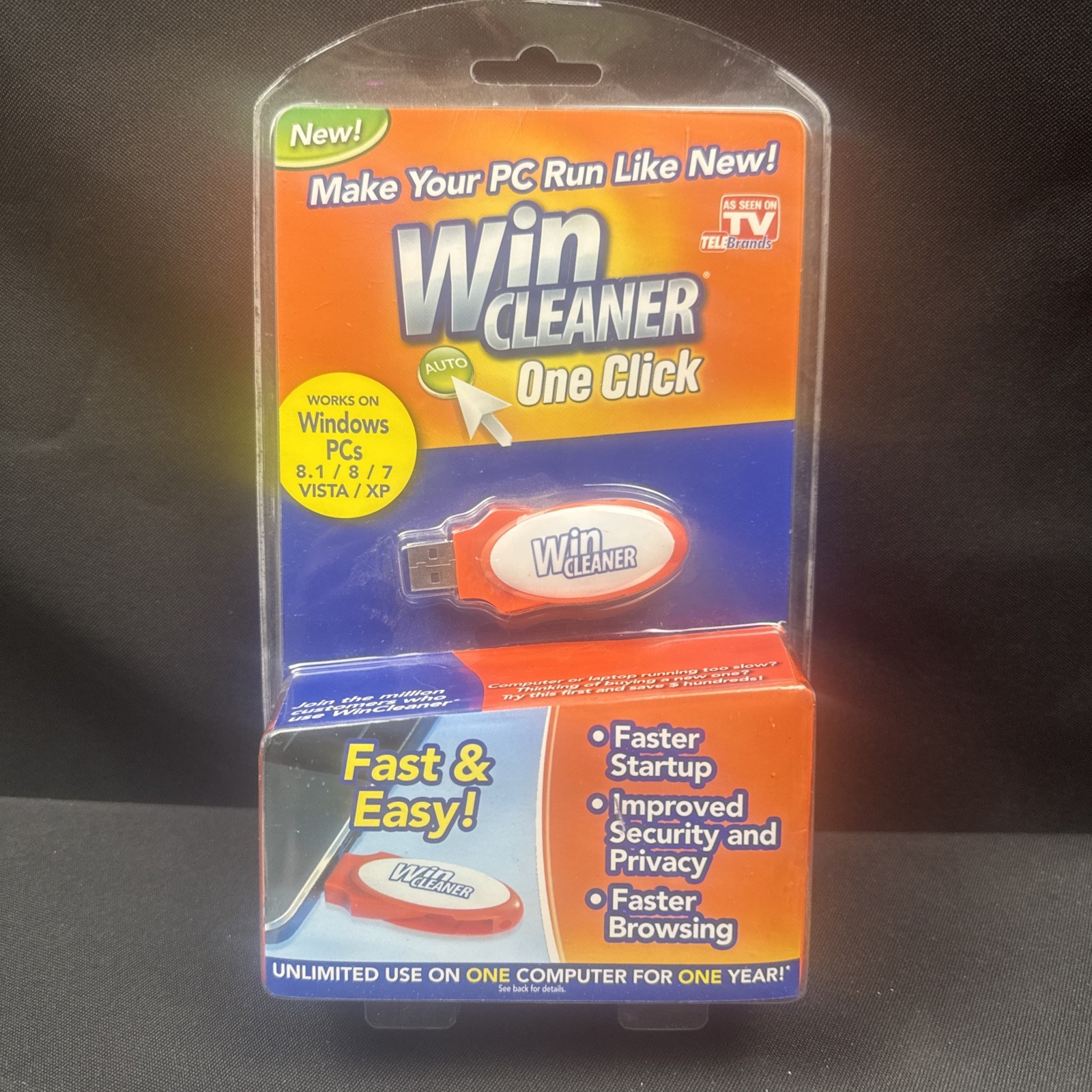 Win Cleaner One Click USB PC Laptop Tune Up Clean Repair Speed Booster Tool