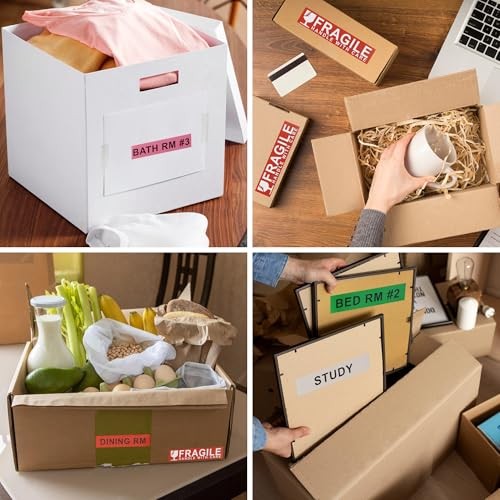 Home Moving Labels for Boxes, 480pcs 4.5"x1" 30 Sheets Removable Strong