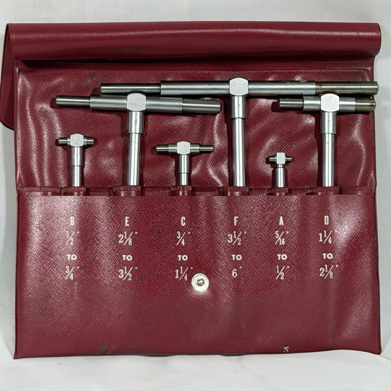 CENTRAL TOOLS INC. TELESCOPING GAGES 6 PCS SET (5/16" - 6")