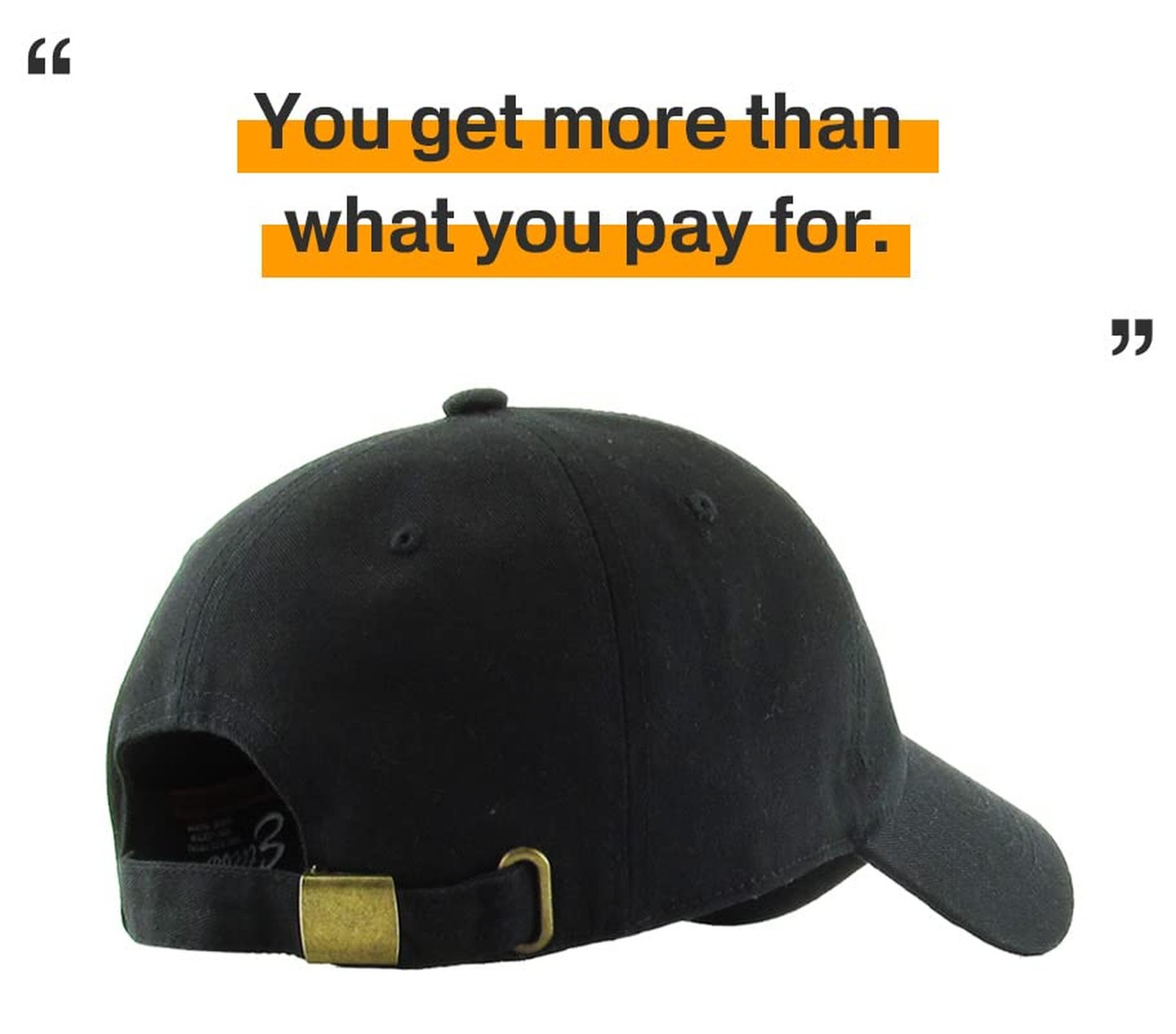 KBETHOS® Classic Cotton Adjustable Low Crown Cotton Baseball Cap One Size B