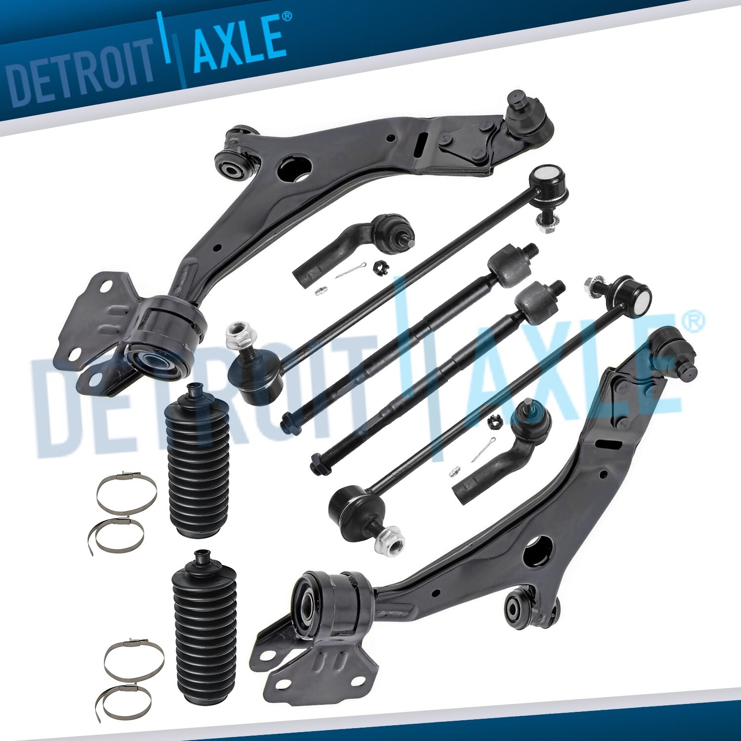 Front Lower Control Arms Sway Bars Tie Rod Ends Kit for 2013 - 2018 Ford Escape