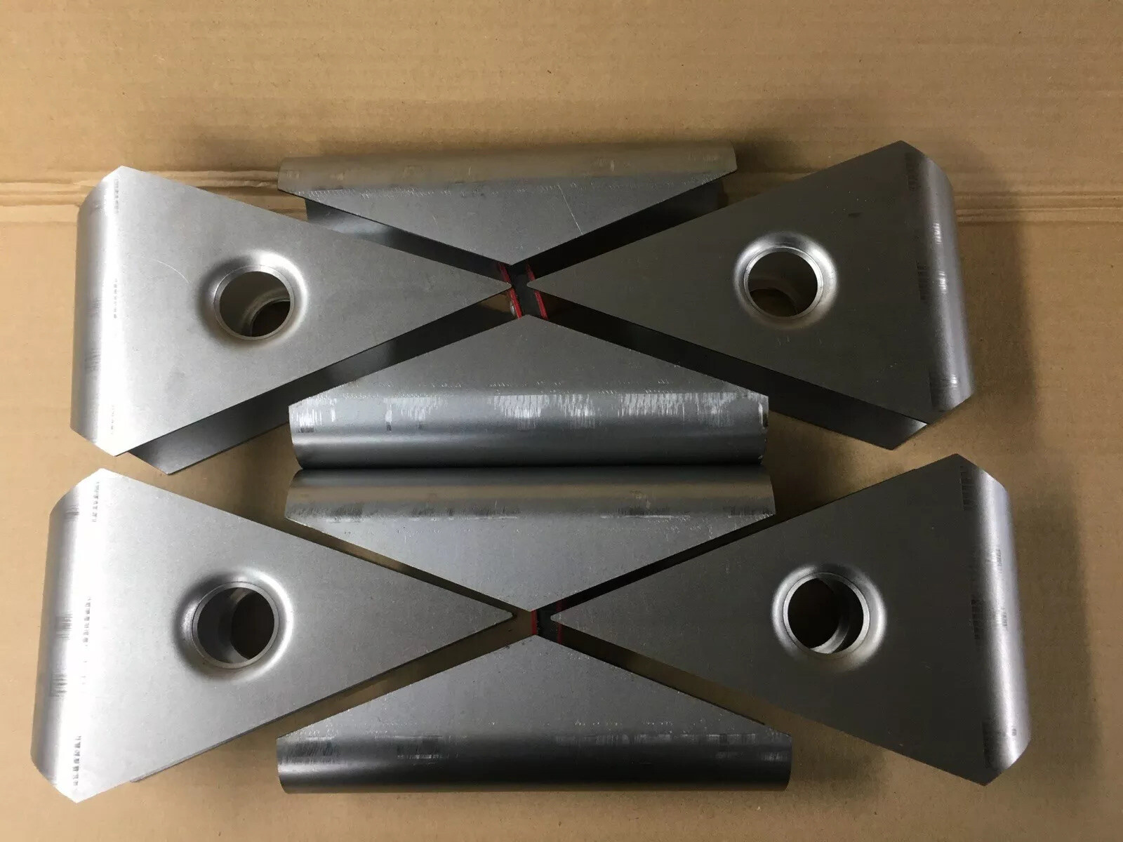 38mm Tube 4 Roll Cage Door X Cross Bar Gussets Set Pair Race Rally Drift Kit Car