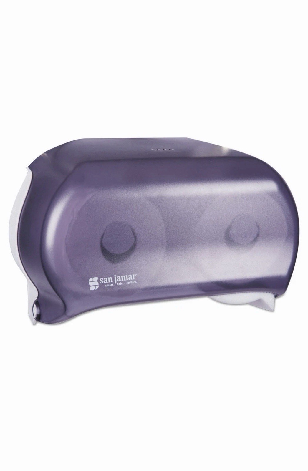 San Jamar R3600TBK VersaTwin Tissue Dispenser Classic Transparent Blk Pearl New