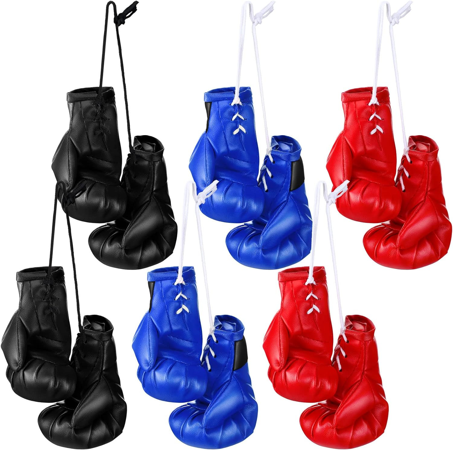 12 Pack Mini Boxing Gloves Hanging Decorations Car Mirror Sports Accessories