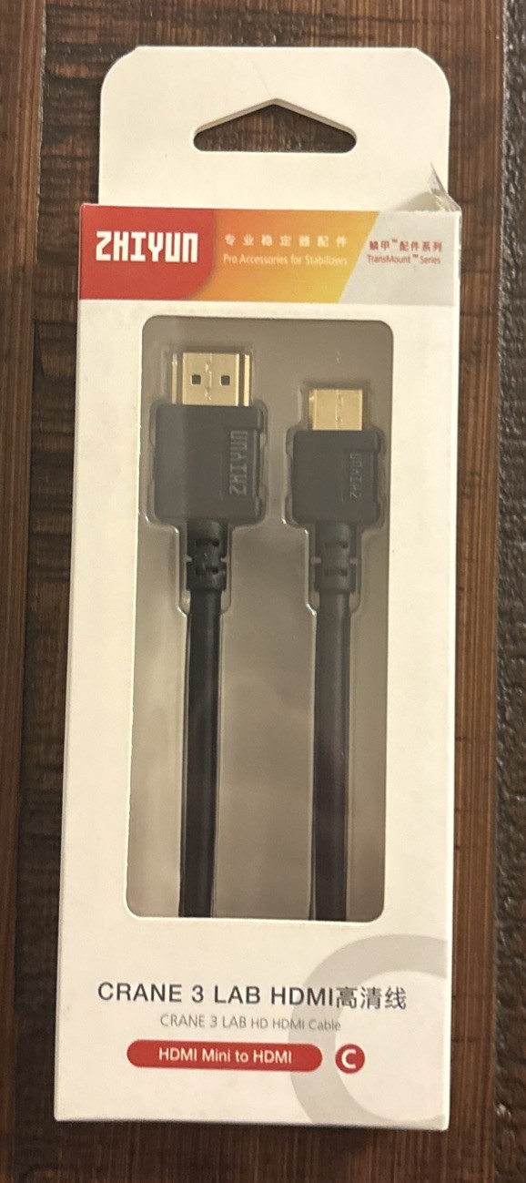 ZHIYUN - CRANE 3 LAB - HDMI MINI to HDMI Cable (Cable C) - Open Box