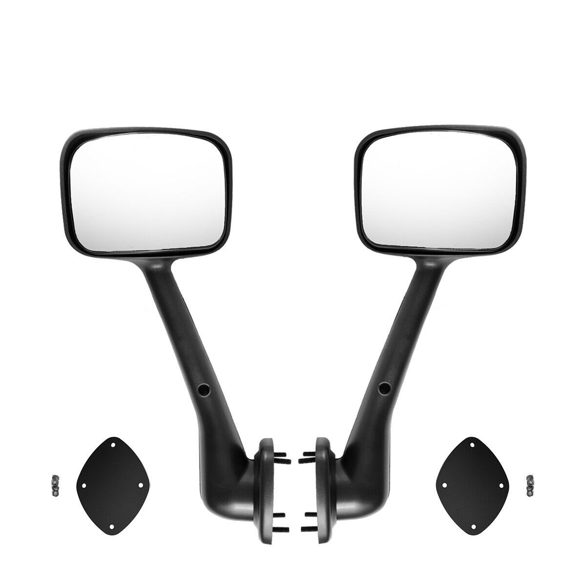 Pair Black Hood Mirrors For Freightliner Cascadia 2008-2017 Left LH & Right RH