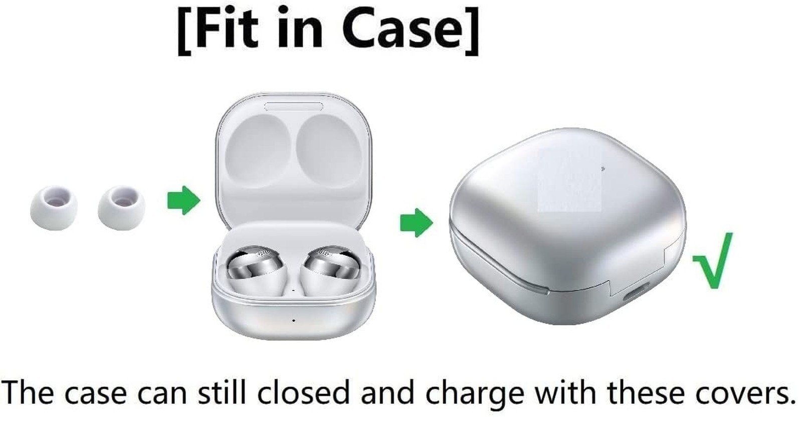 Silicone Ear Tips Replacement for Galaxy Buds Pro, JNSA Replacement Earbuds T...