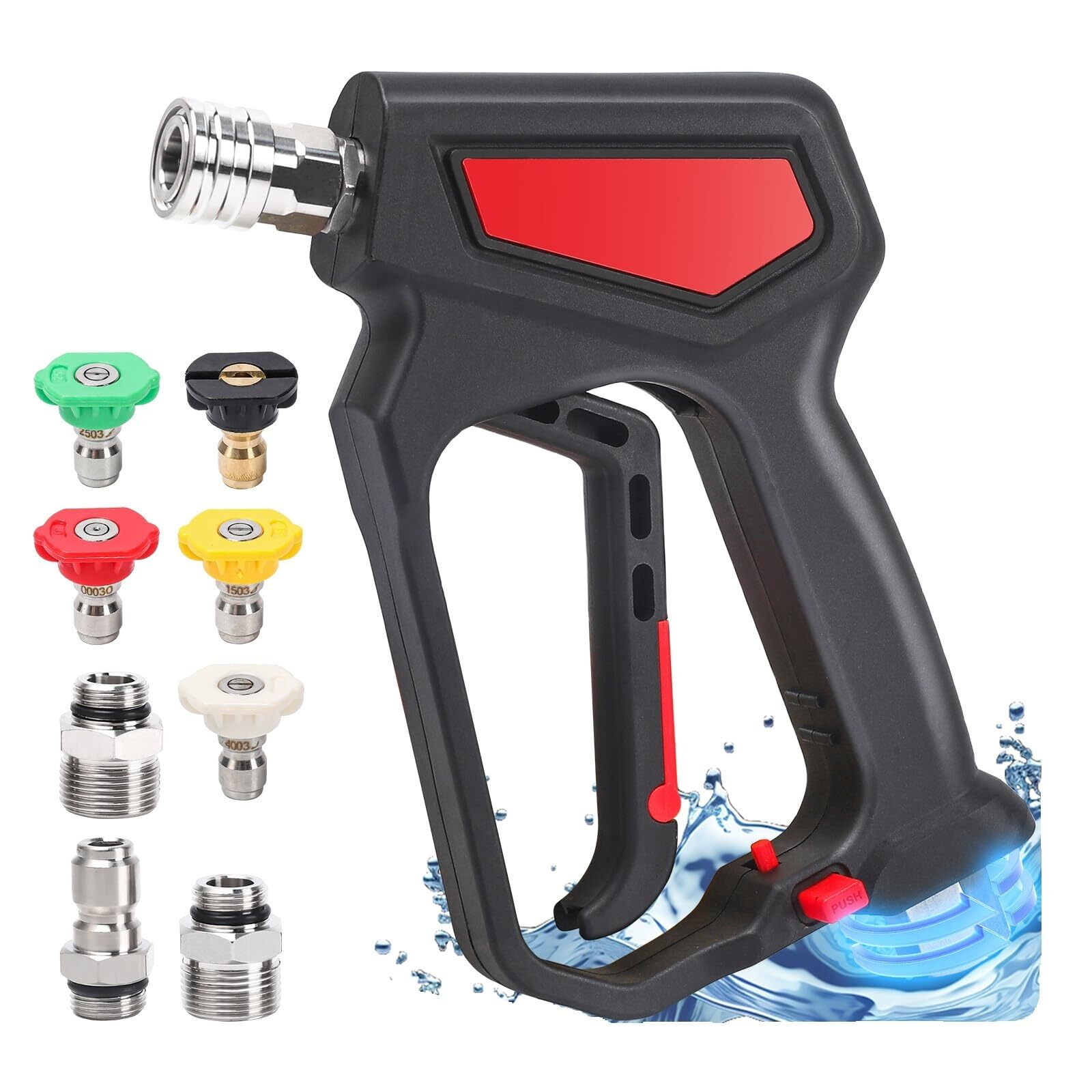 Pressure Washer Short Gun with Swivel 5000 PSI/10.5 GPM High Power Washer Gun...