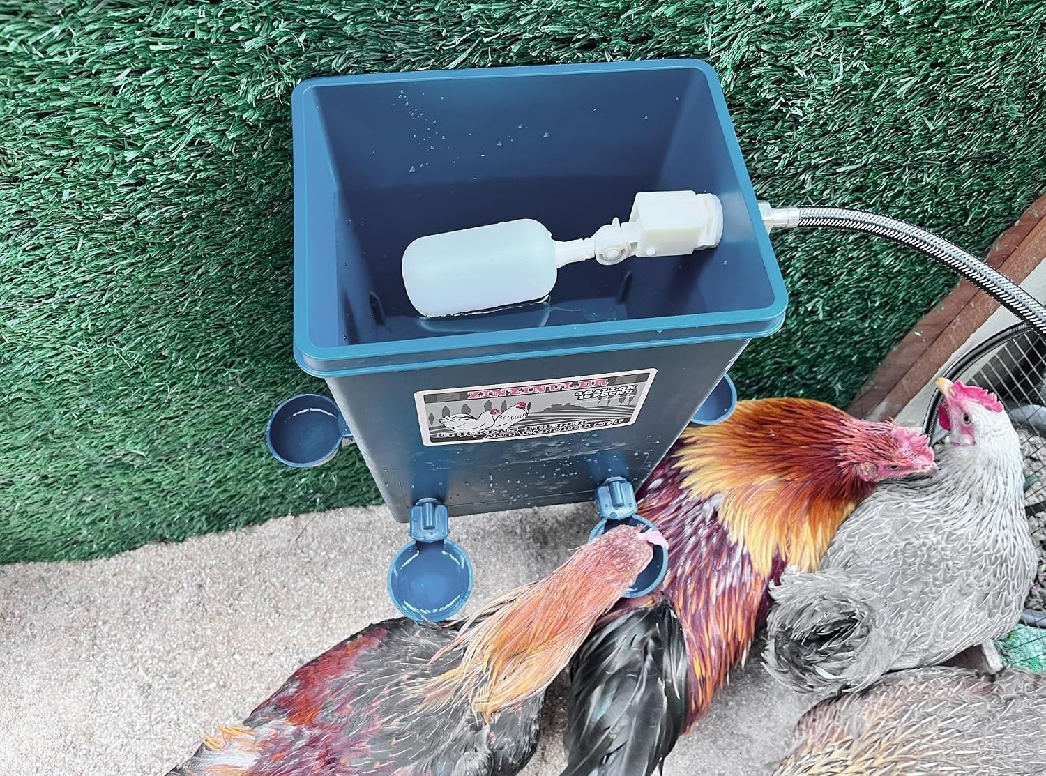 4-Gallon Automatic Chicken Waterer with Float Valve - No Refilling Needed!