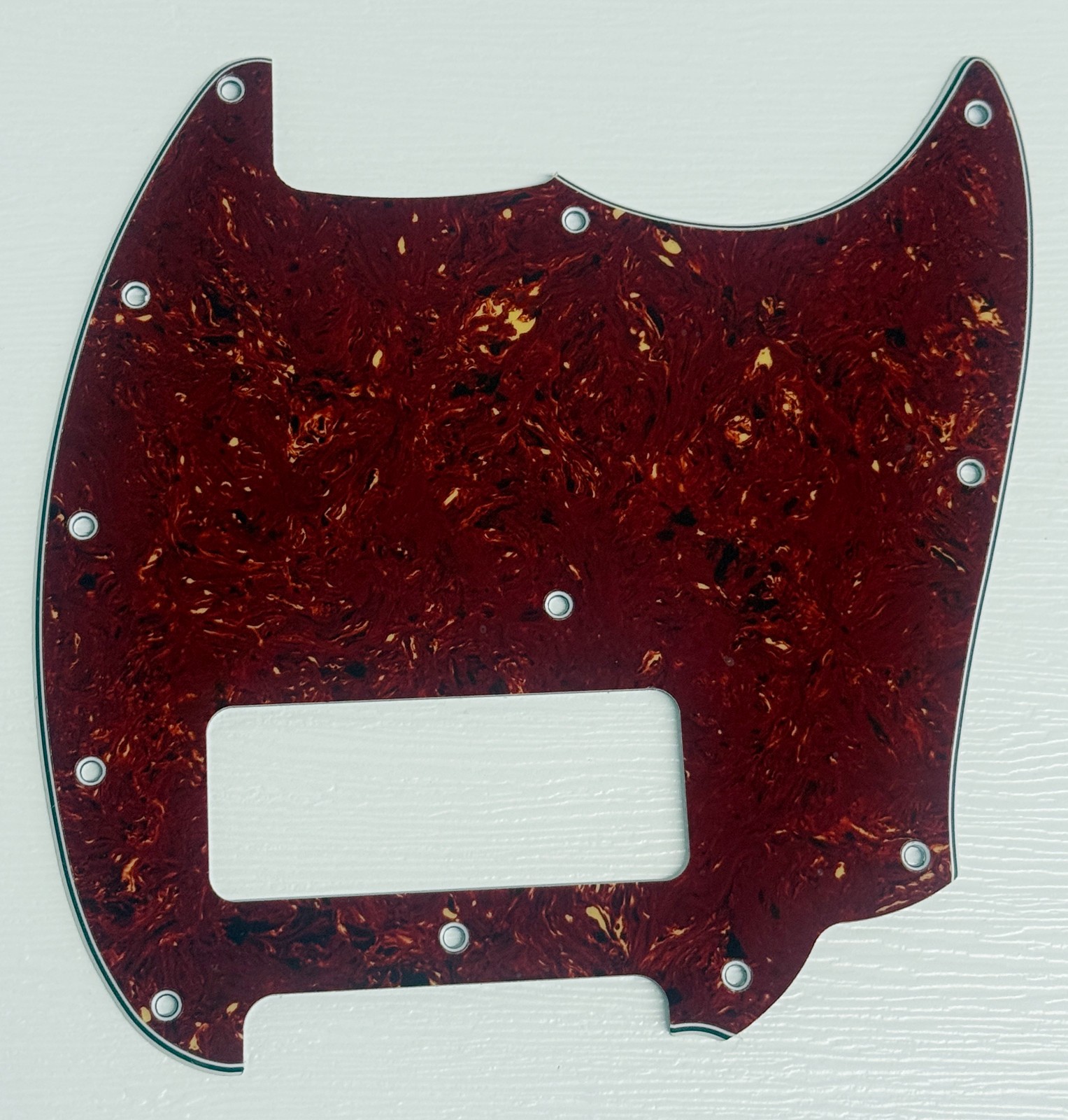 Red Tortoise Pickguard Scratch Plate For Fit Fender Series Mustang P90 Guitar