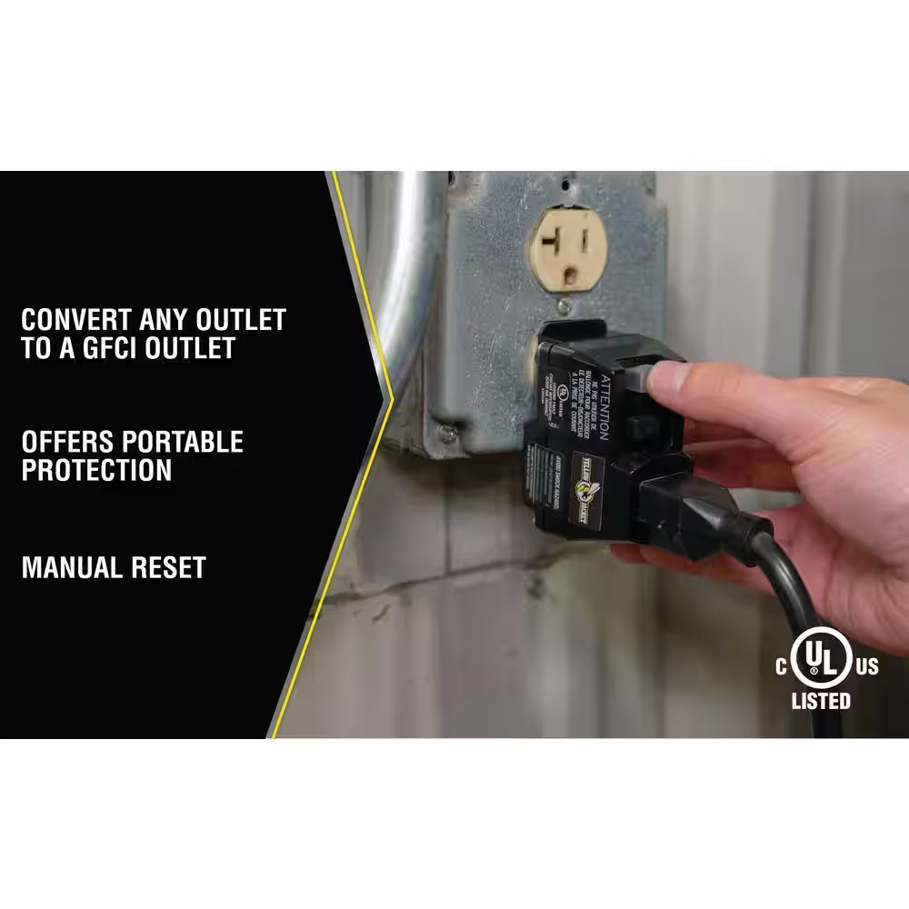 1-Outlet GFCI Extension Cord Adapter