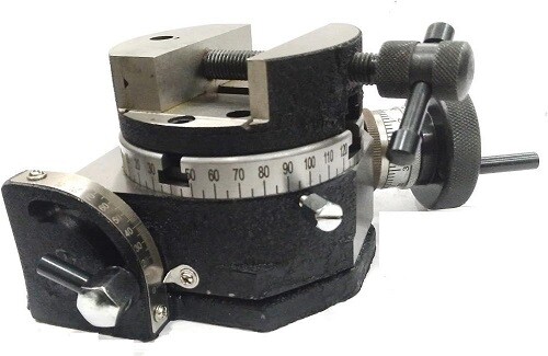 4"/100mm Rotary Table Horizontal Vertical w/ Suitable Round Vice & Clamp Kit-USA
