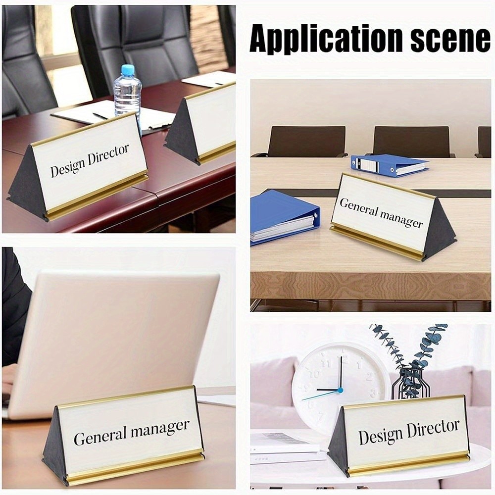 2sets Triangle Aluminium Alloy Table Top Display Stand Double Sided 84x200x96mm