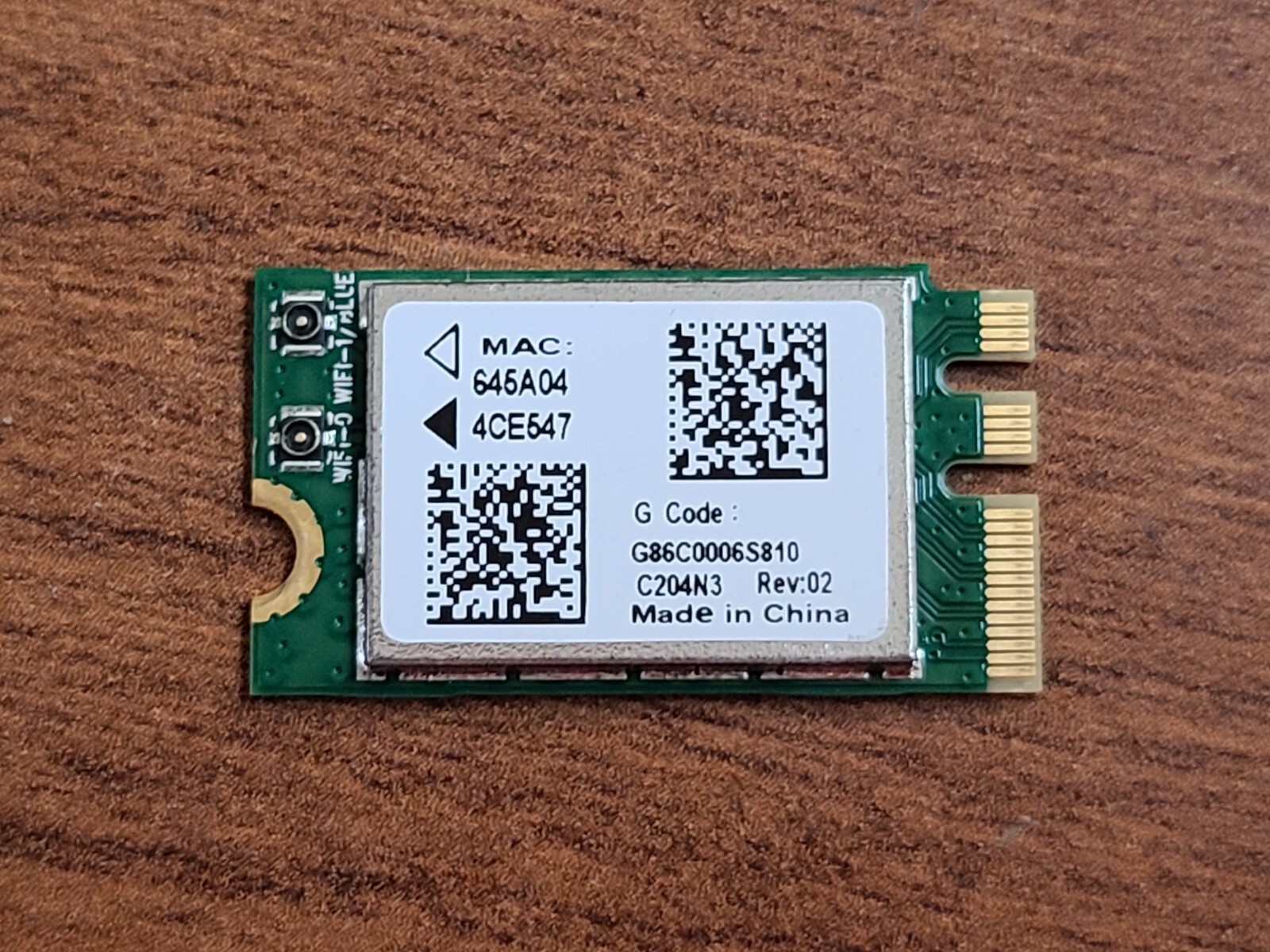 GENUINE TOSHIBA C55-B5202 C55-B SERIES 15.6" INTERNAL LAPTOP WI-FI WIRELESS CARD
