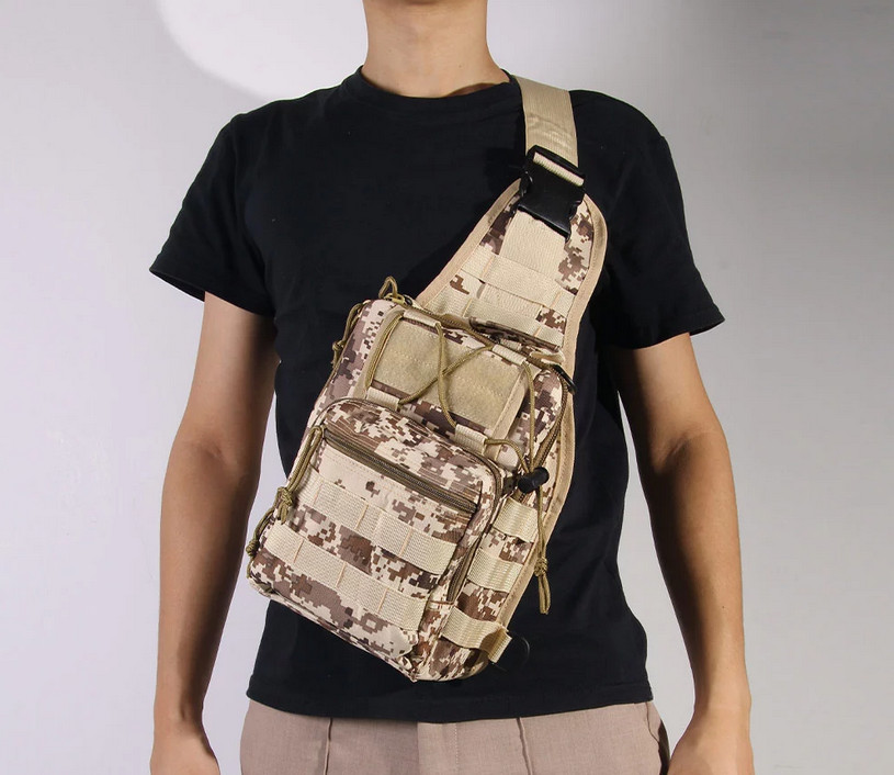 JBvalu Fishing Tackle Bag/Shoulder Backpack Cross-Body Sling, GRAY CAMO💎