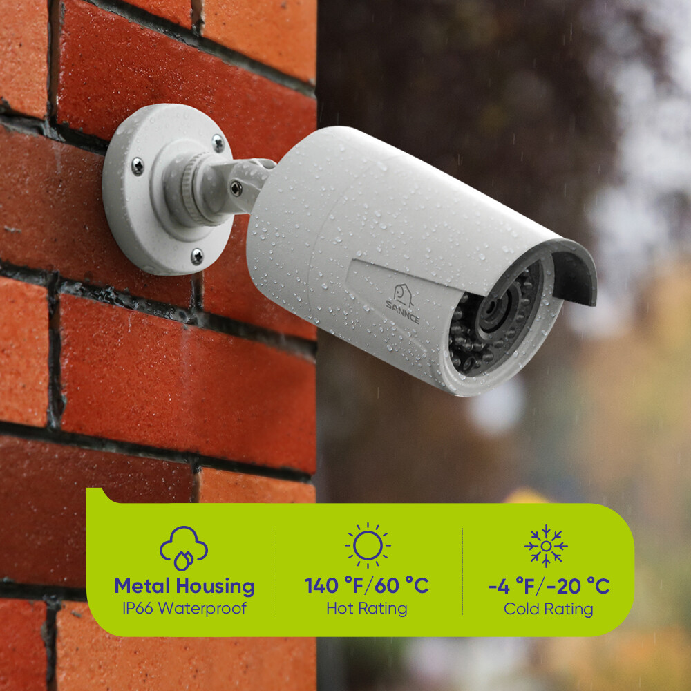 SANNCE 2x 5MP POE Security IP Camera 2-Way Audio Recording Outdoor AI Detection