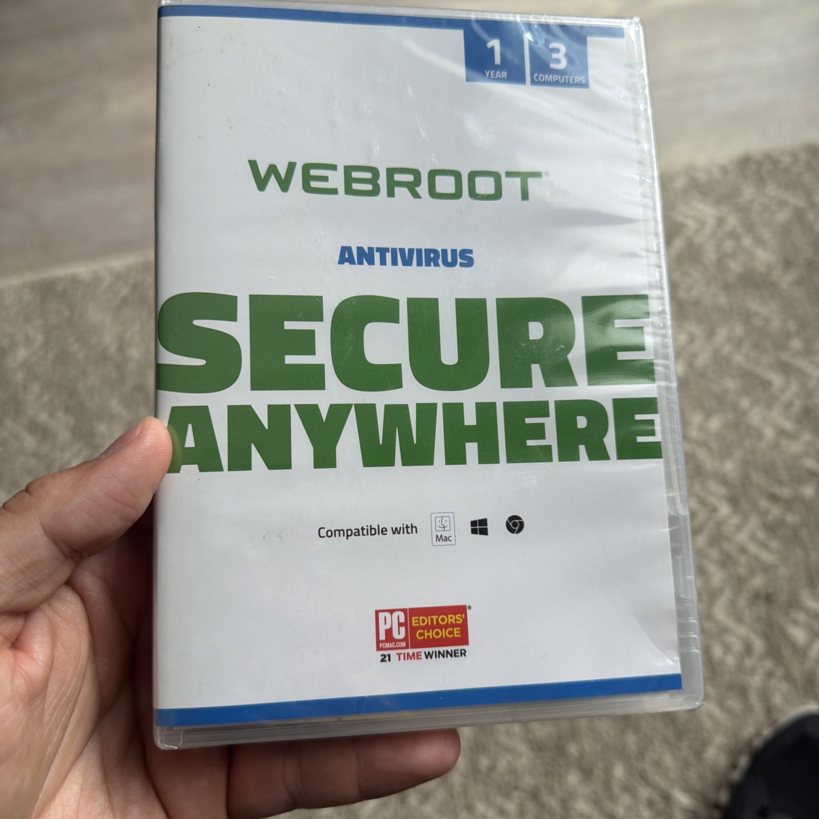 Webroot Antivirus Software  | 3 Device | 1 Year PC/Mac Antivirus, green