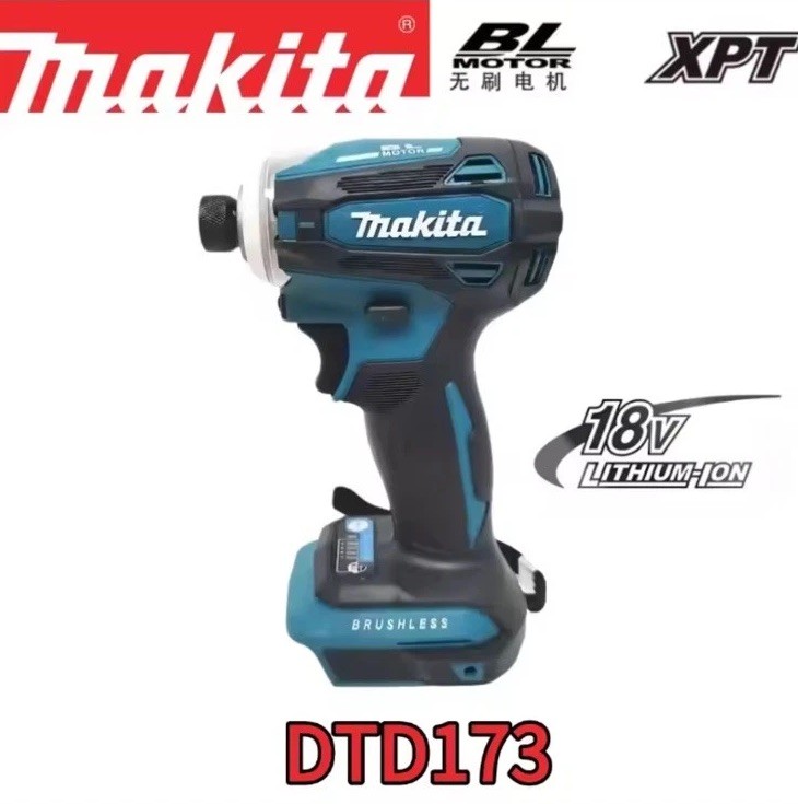 DTD173 Electric Drill Wood/Bolt/T-Mode 1800rpm Cordless Impact Driver 180Nm Brus