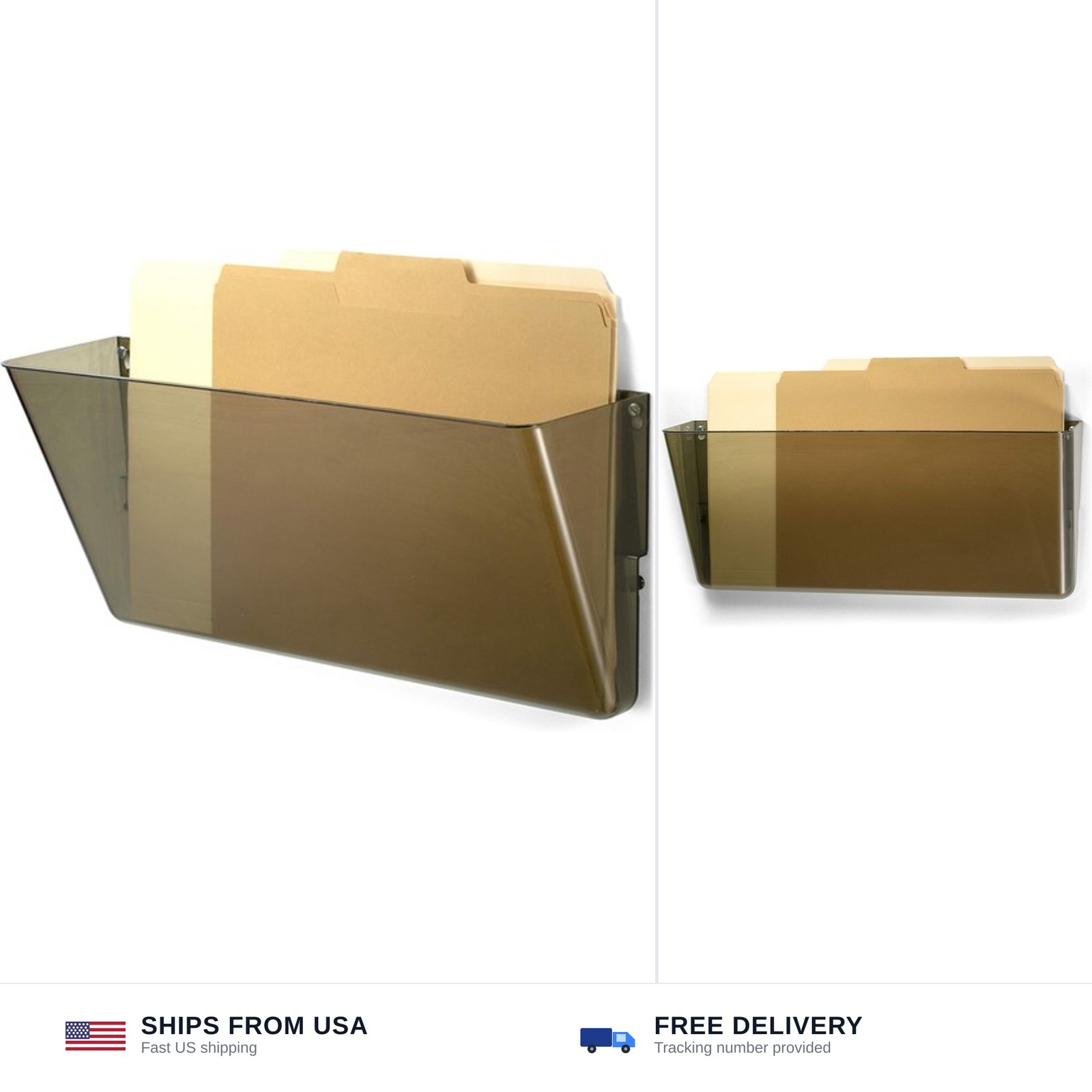 Officemate Plastic Wall-File Pocket, One Pocket, Legal/Letter Size, 16.19" x ...