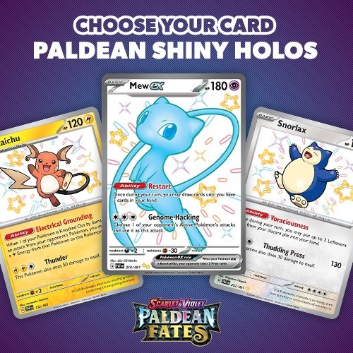 Pokemon SV Paldean Fates Shiny Choose Your Card! Ultra Rare ex Near Mint NM