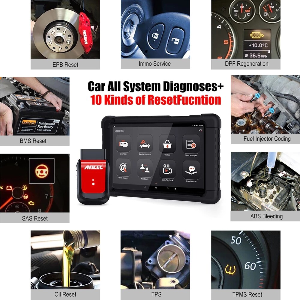 Full System Bidirectional OBD2 Scanner ABS DPF TPMS Diagnostic Tool Tablet Scan