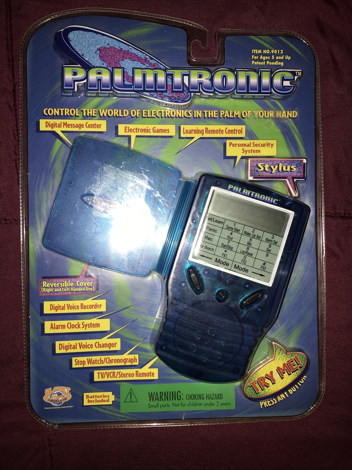 New 2000 Planet Toys Palmtronic Palm Device No. 9012 Games, Remote, Alarm Clock