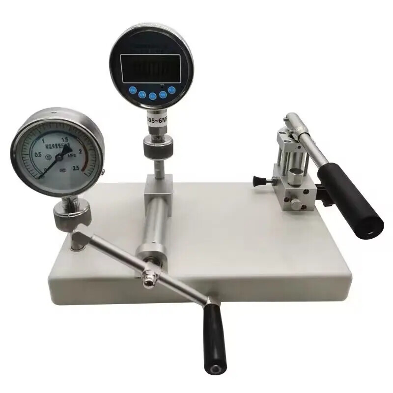 Benchtop Pneumatic Calibration Bench Experimental Pressure Pump Pressure Gauge