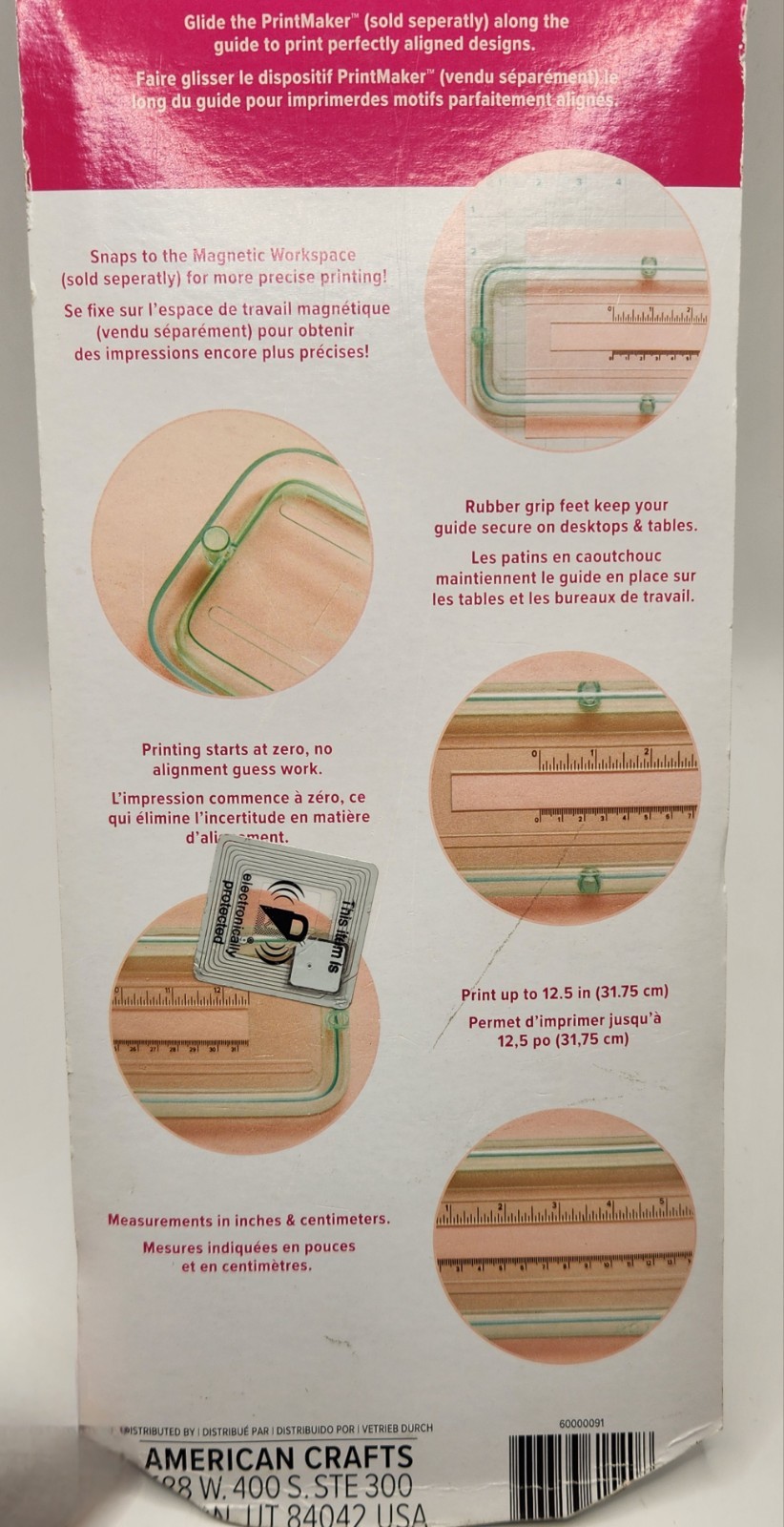 NEW We R Memory Keepers Print Maker 12"Alignment Guide + Ribbon And Washi Guide