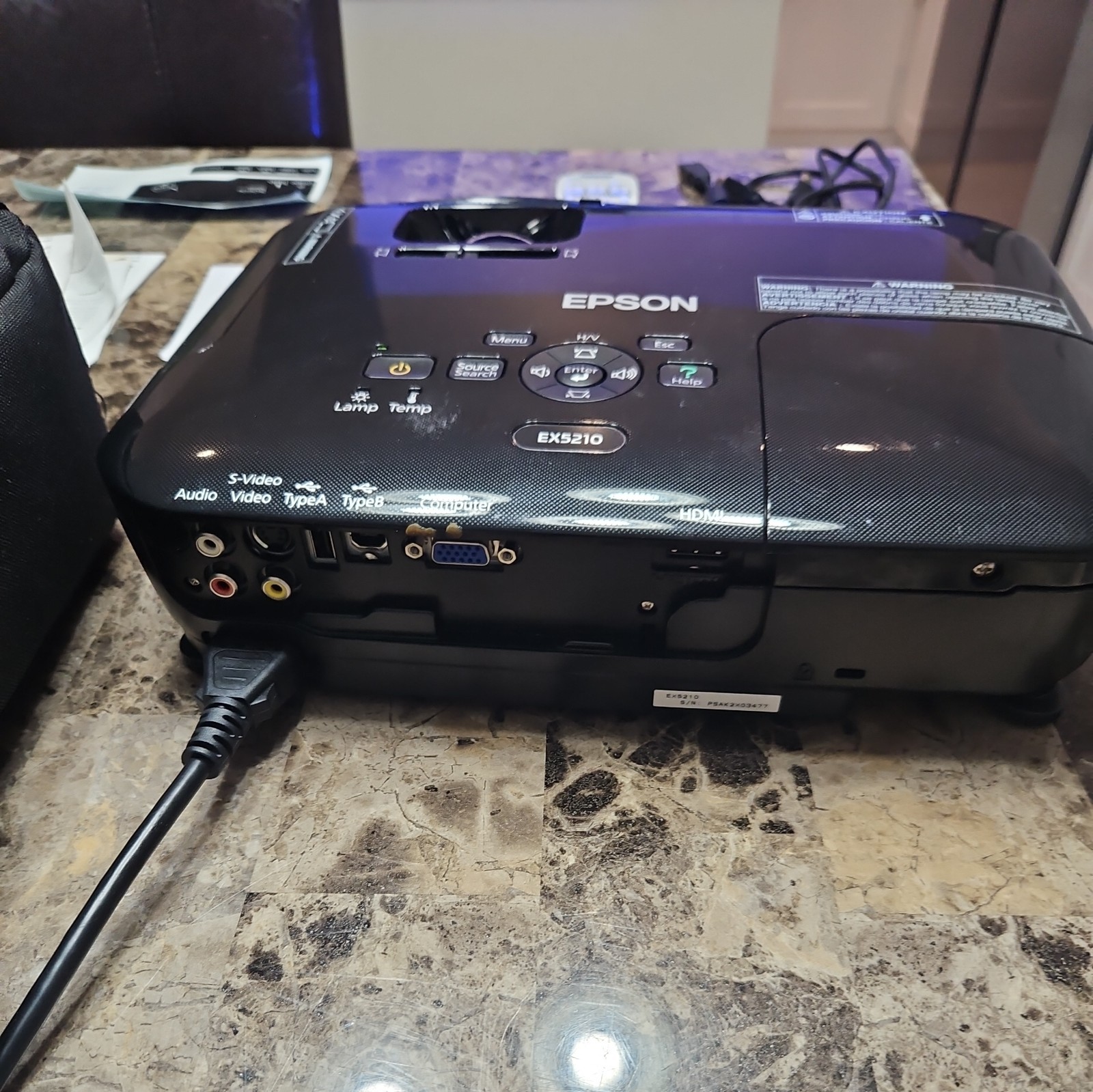 Epson EX5210 Projector -! H429A 2800 Lumens 3LCD WORKING Remote