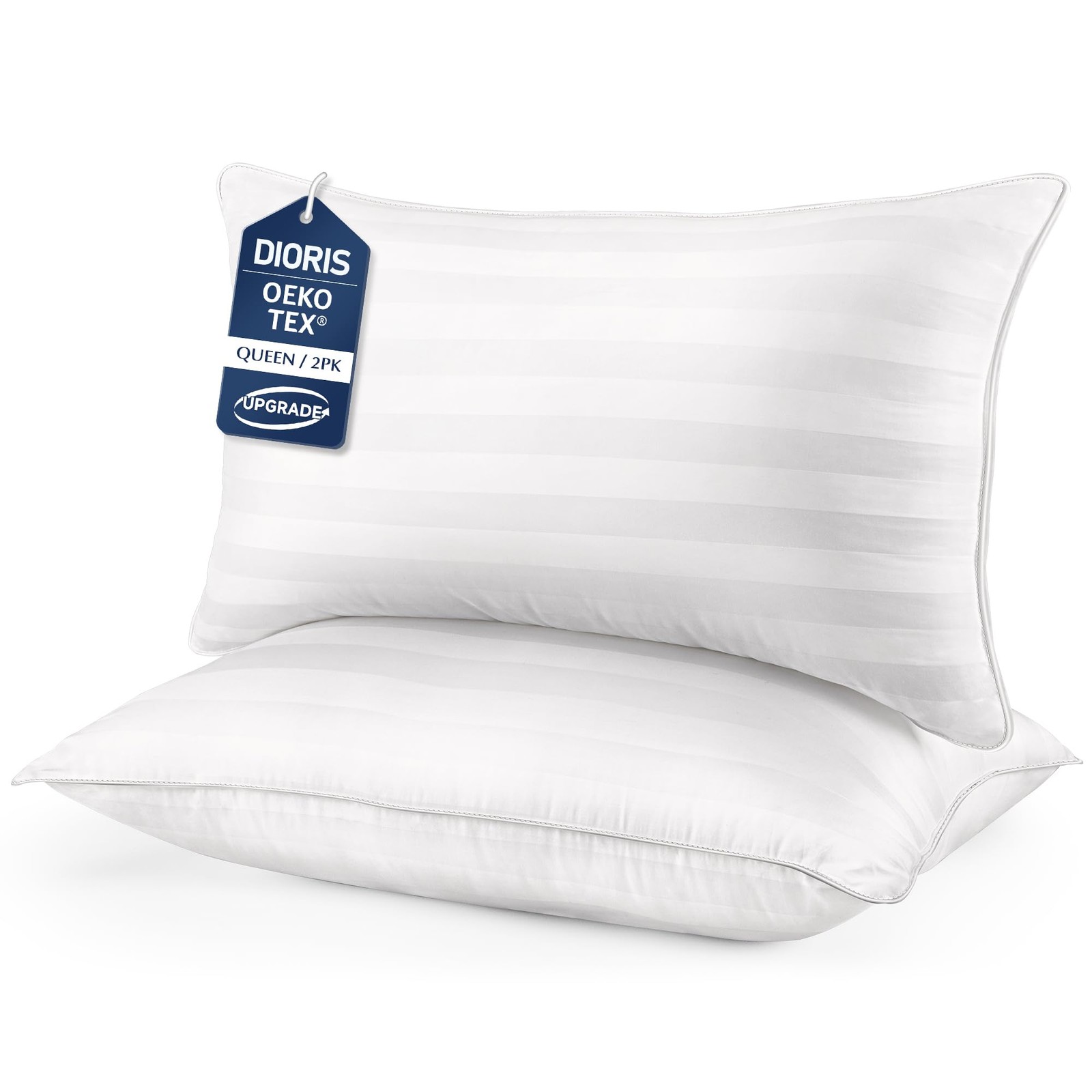 Best Queen Pillows Set of 2 - Bed for Sleeping, Cooling Down Alternative Pillow