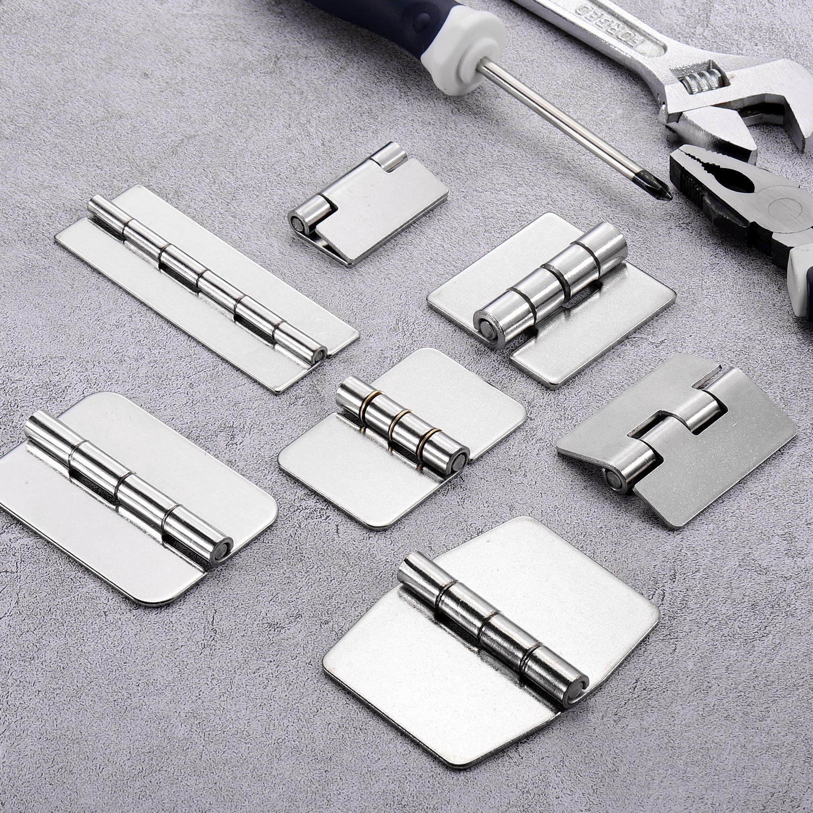 2 Pack Heavy Duty Weldable Hinges, 2"x1.97"x0.06" Weld on Butt Hinge, Silver