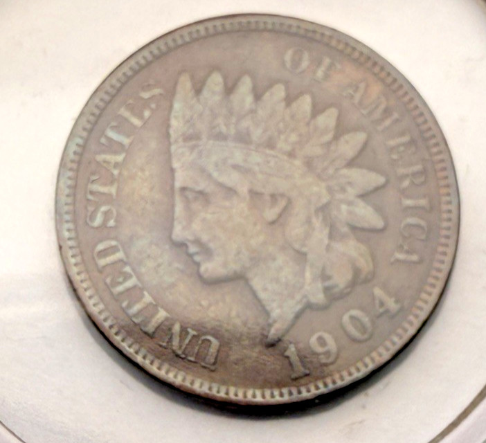 1904 Indian Head US 1c ~ Fine++?? ~ 1 SOLID COIN ~ Nice! ~ B29
