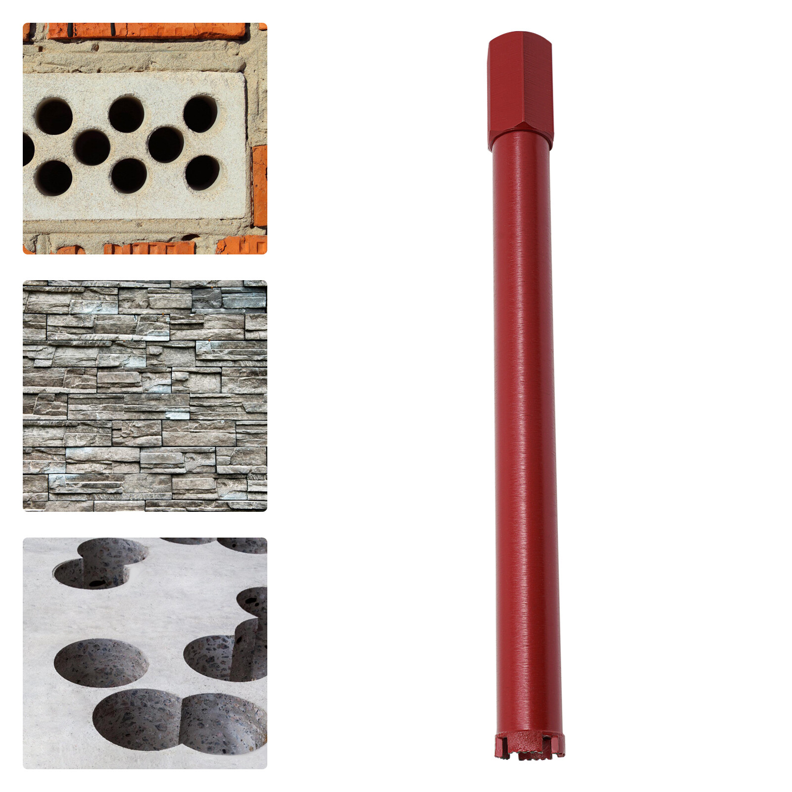 Wet Diamond Core Drill Bit Concrete Brick Drilling Bit For Masonry Tile 38*470mm