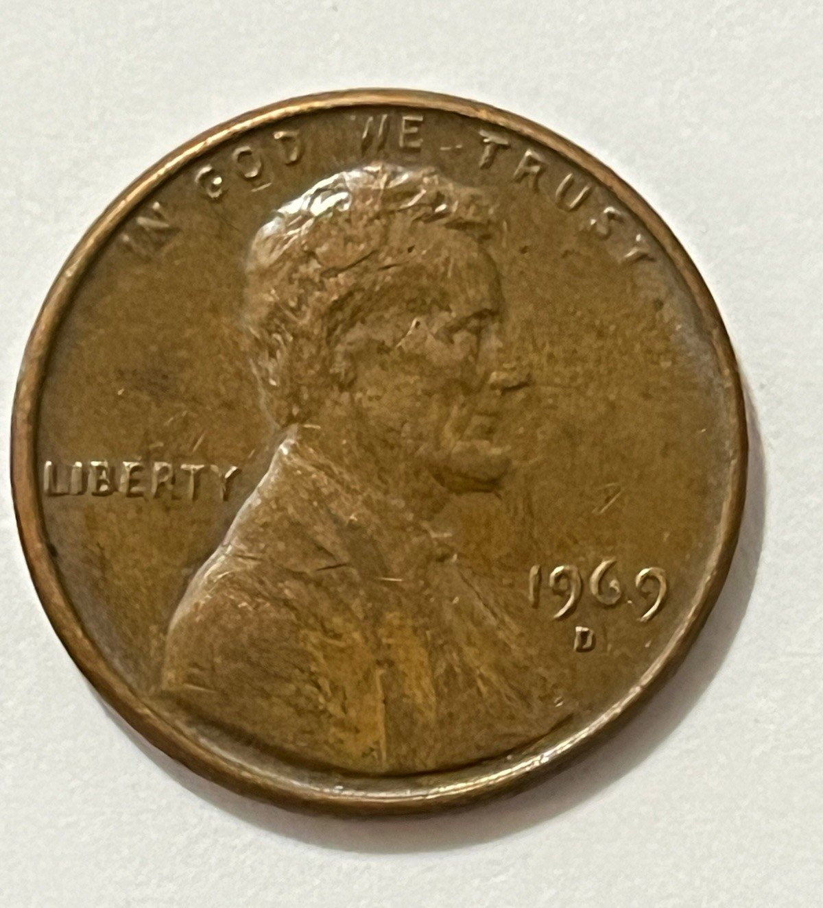 1969-D Denver Mint Lincoln Memorial Small Cent BN Copper 0.95 Business Strike
