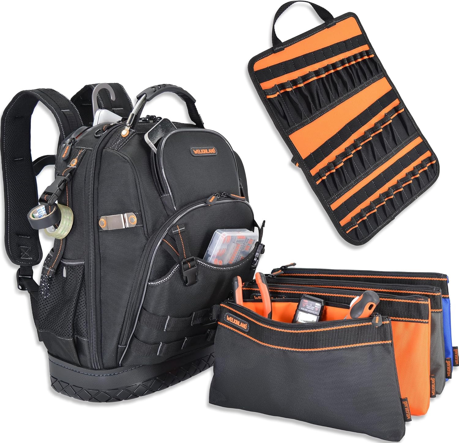 Chic Tool Backpack with 4 Pouches for Ultimate Storage and Organization