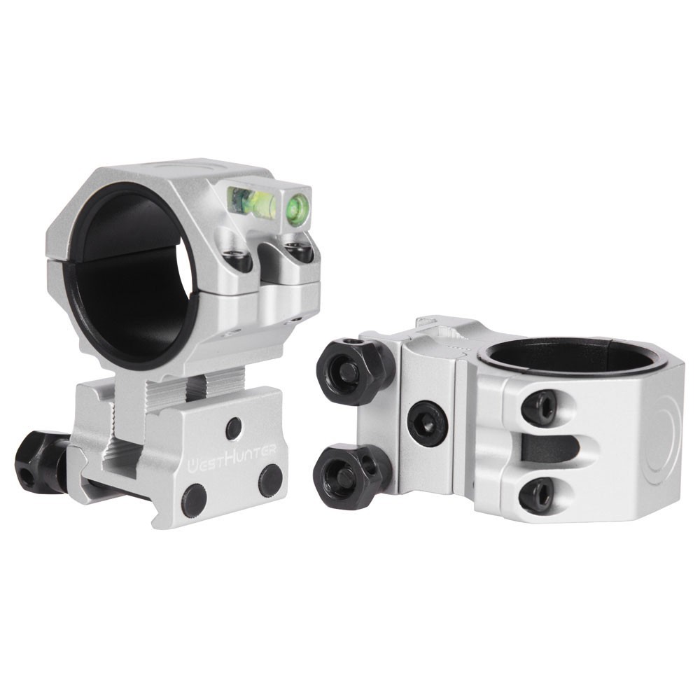 WestHunter 34mm High Scope Mount Rings Bubble Level Adjustable Picatinny Rings