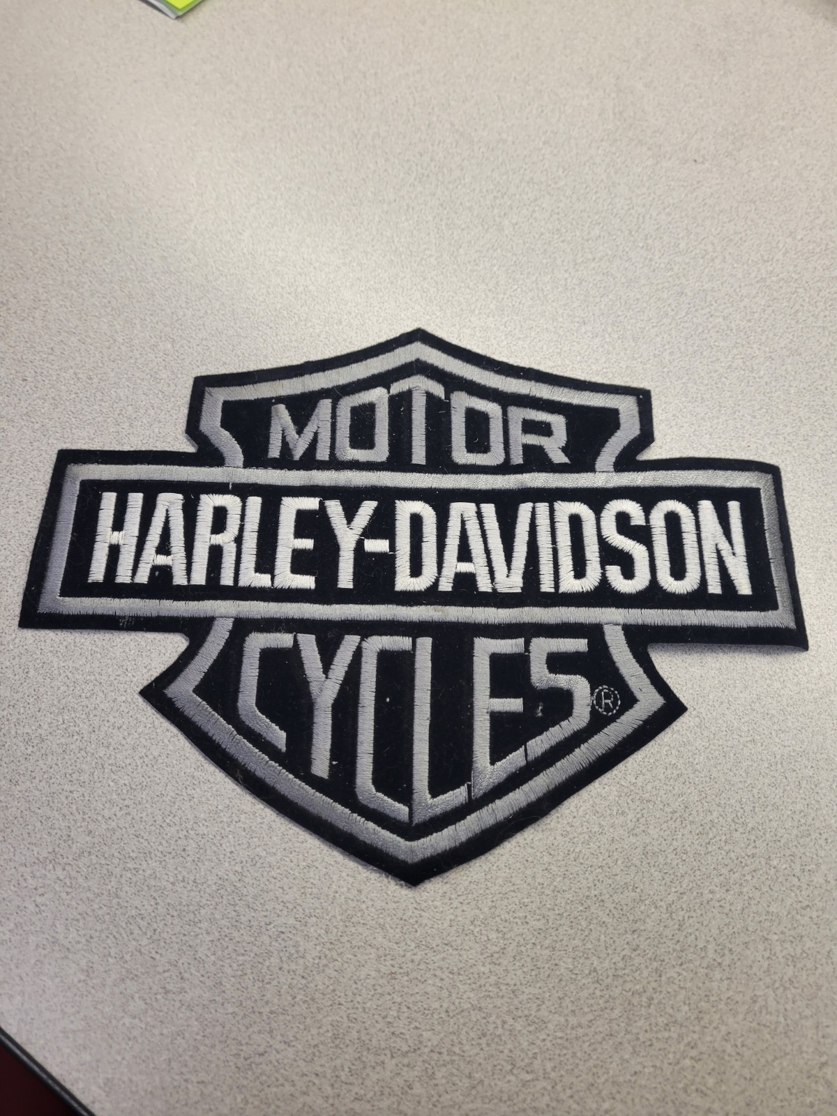 HARLEY MOTOR CO. PATCH BAR & SHIELD 8 INCHES  WIDE 4IN TALL